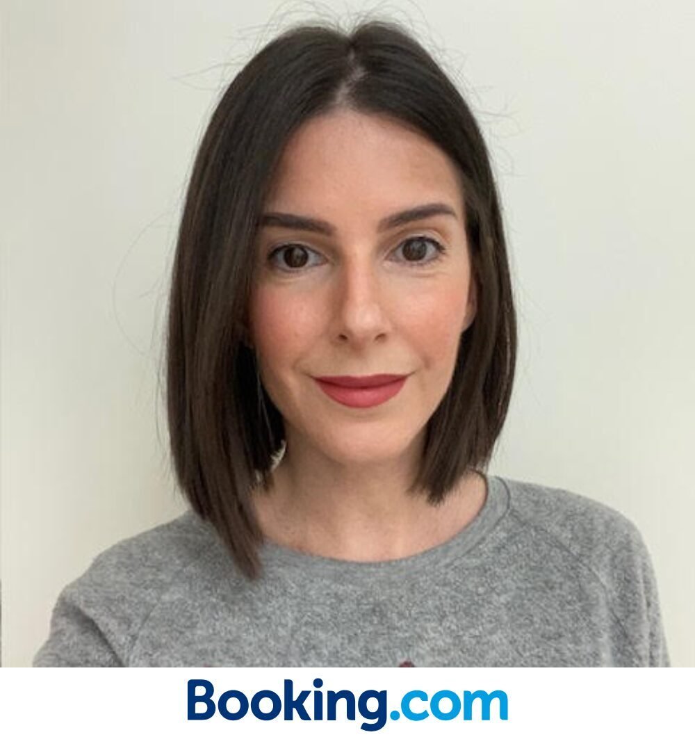 A speaker from Booking.com