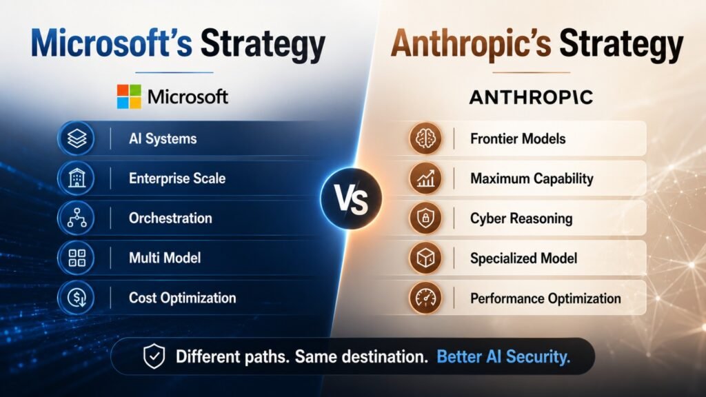 Miccrosoft AI vs Anthropic AI Strategy